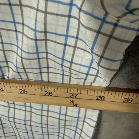 Drake Shirt Mens 2XL Check Vented Zip Pocket Fishing Camp Button-Up Blue Outdoor - Picture 8 of 10